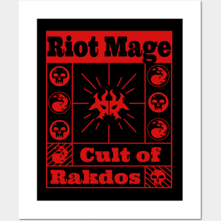 Cult of Rakdos | Riot Mage | MTG Guild Red on Black Design Posters and Art